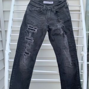 Black Ripped Express Jeans